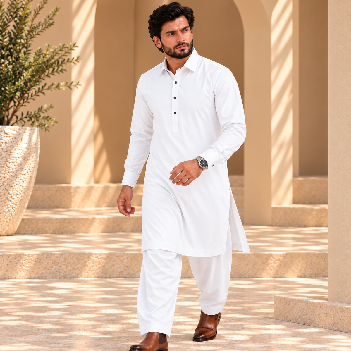 SIDDIQ E AKBAR-4 SAEASON MILKY WASH 'N WEAR- OFF WHITE