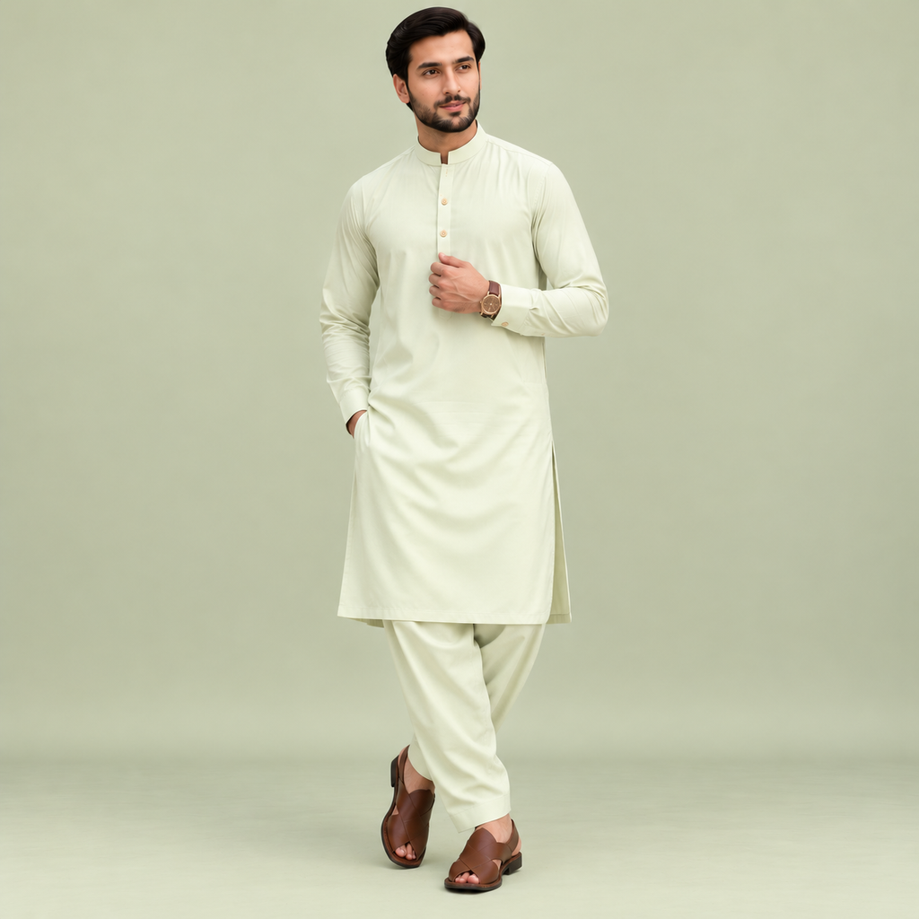 KHATTAB-ARABIC SOFT COTTON- Pale Mint Green