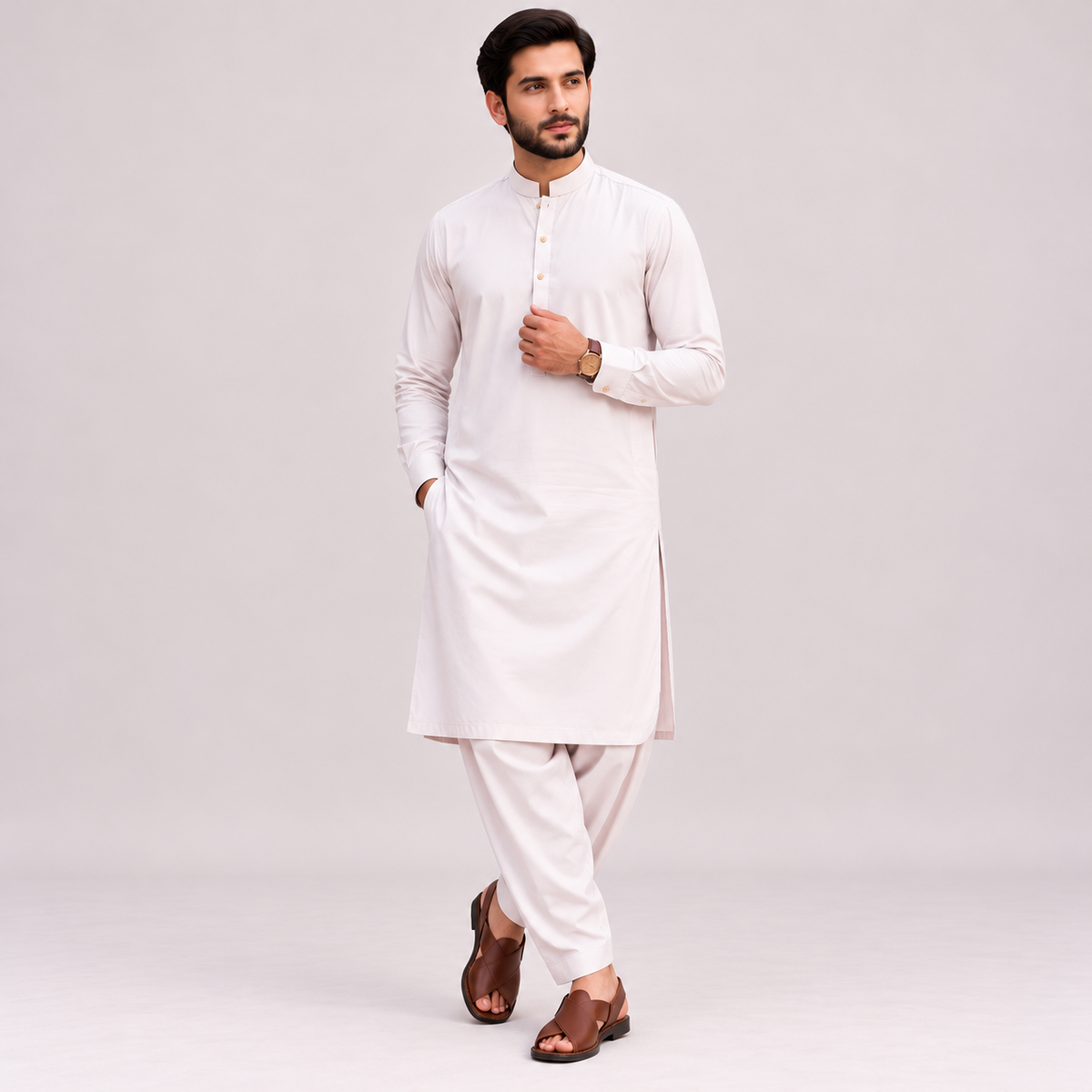 KHATTAB-ARABIC SOFT COTTON - BEIGE