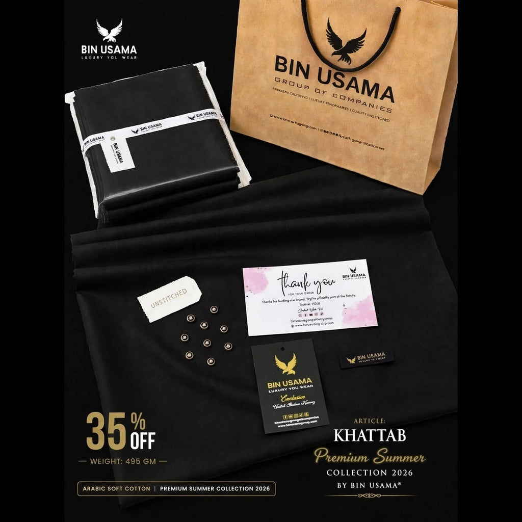 KHATTAB-ARABIC SOFT COTTON - BLACK