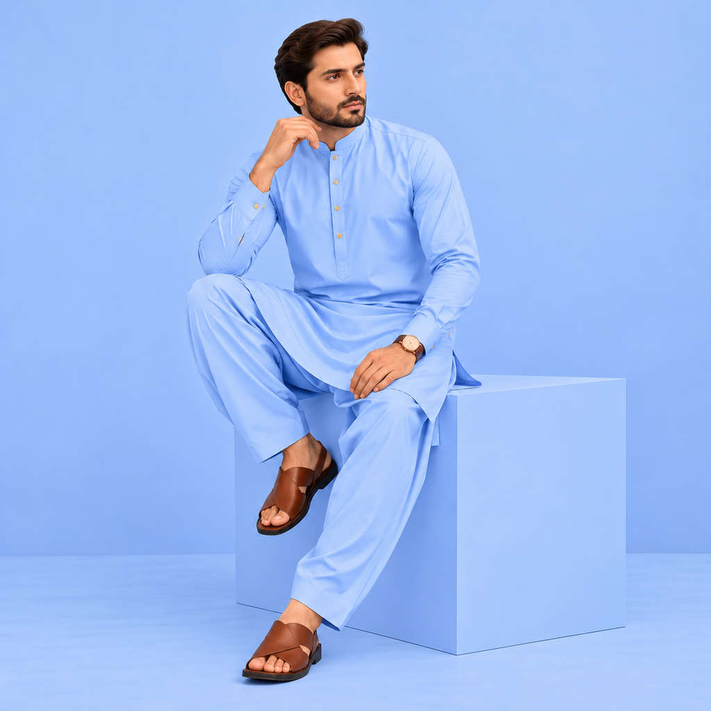 KHATTAB-ARABIC SOFT COTTON - SKY BLUE