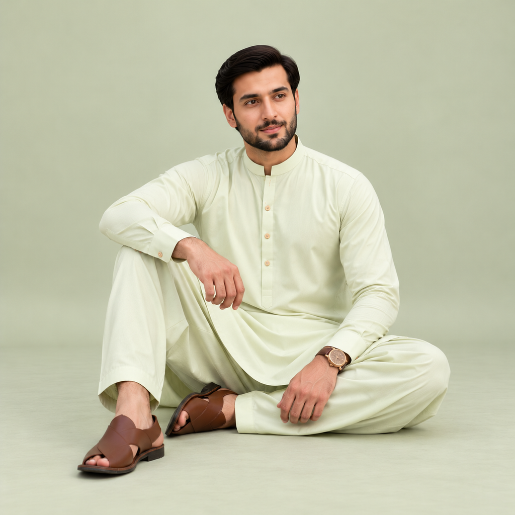 KHATTAB-ARABIC SOFT COTTON- Pale Mint Green