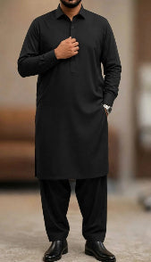 HAIDER-COMMANDO  BLACK-4 SEASON WASH N WEAR