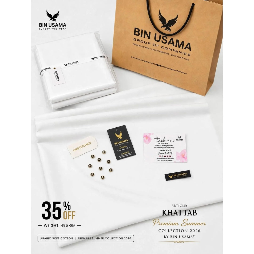 KHATTAB-ARABIC SOFT COTTON - OFF WHITE