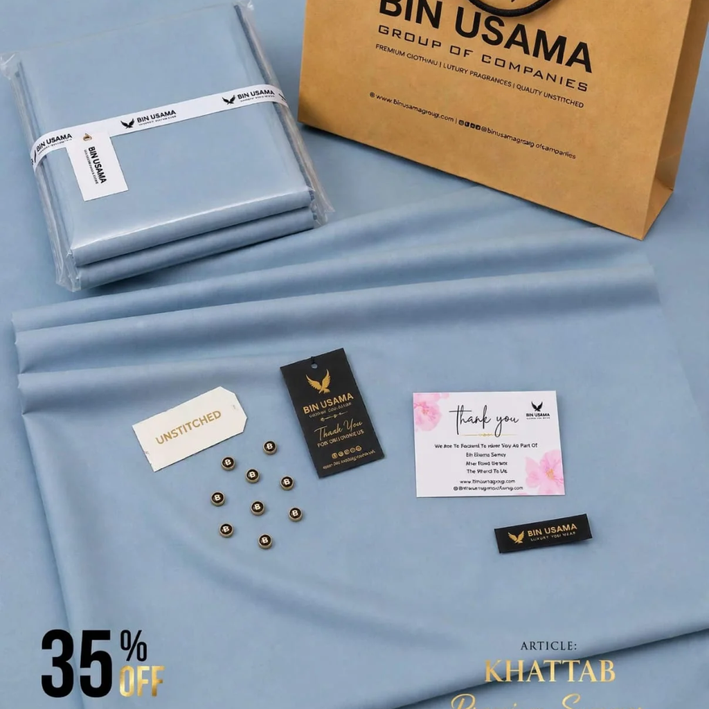 KHATTAB-ARABIC SOFT COTTON-Powder-Blue