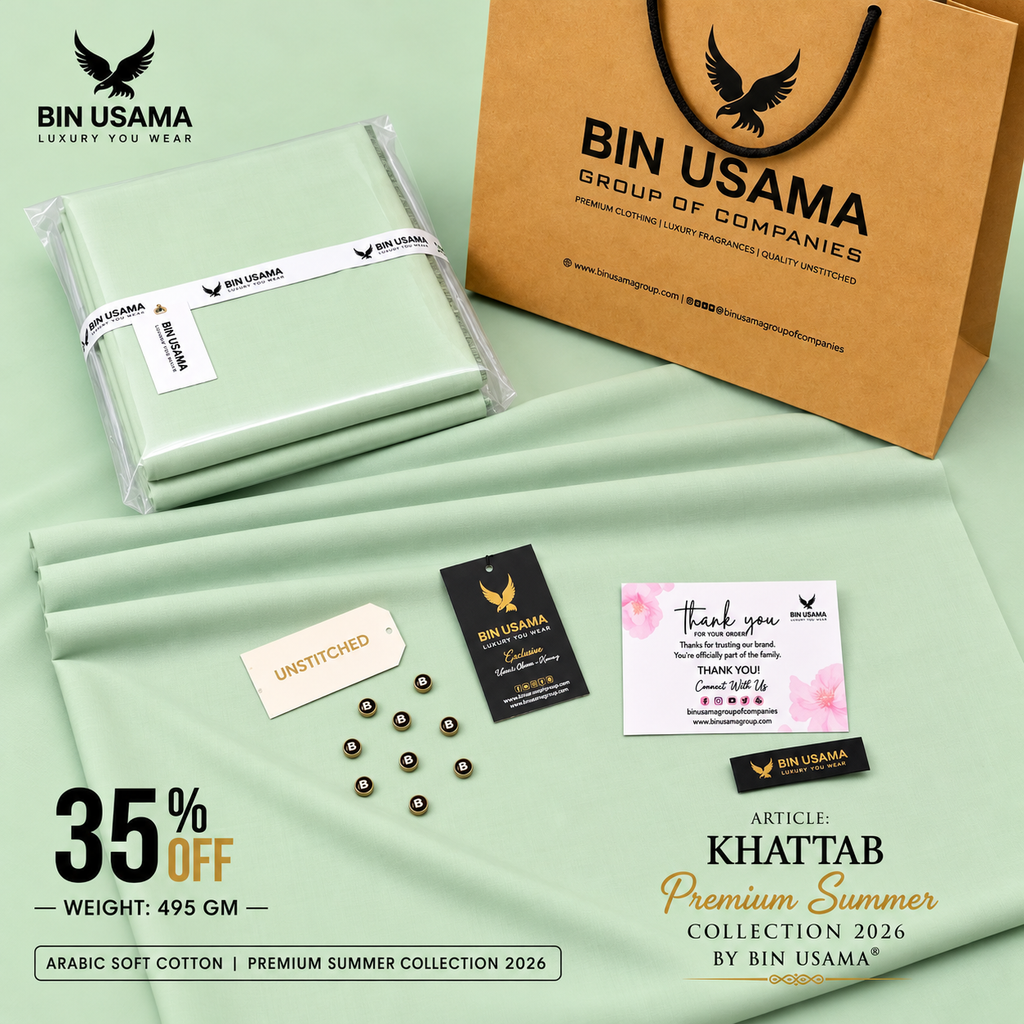 KHATTAB-ARABIC SOFT COTTON- Pale Mint Green