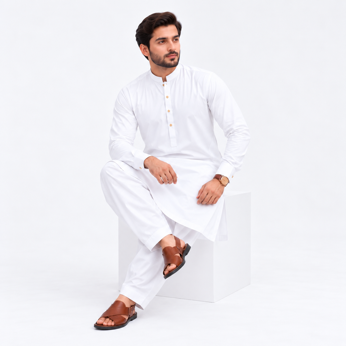 KHATTAB-ARABIC SOFT COTTON - OFF WHITE