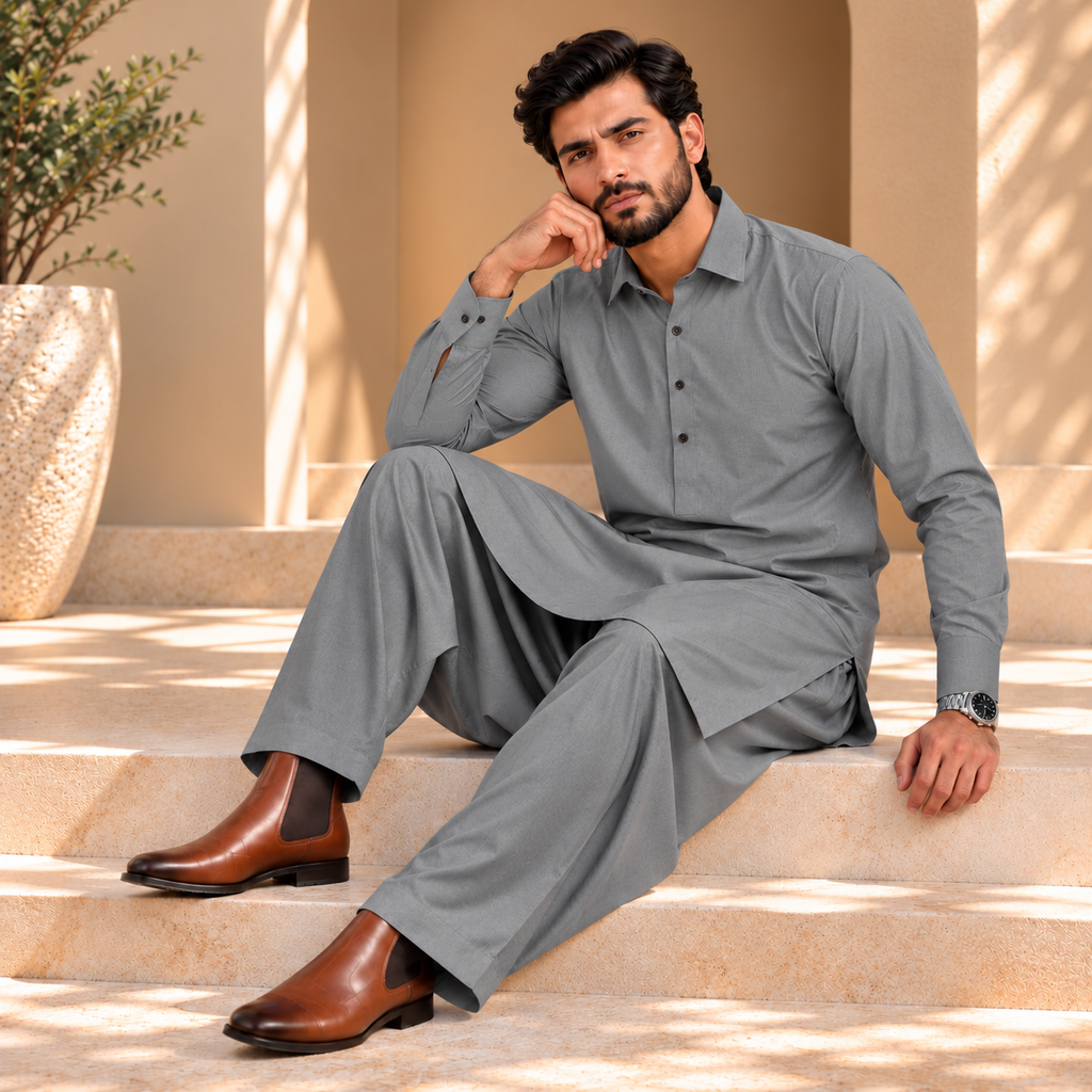 SIDDIQ E AKBAR-4 SAEASON MILKY WASH 'N WEAR- GRAY