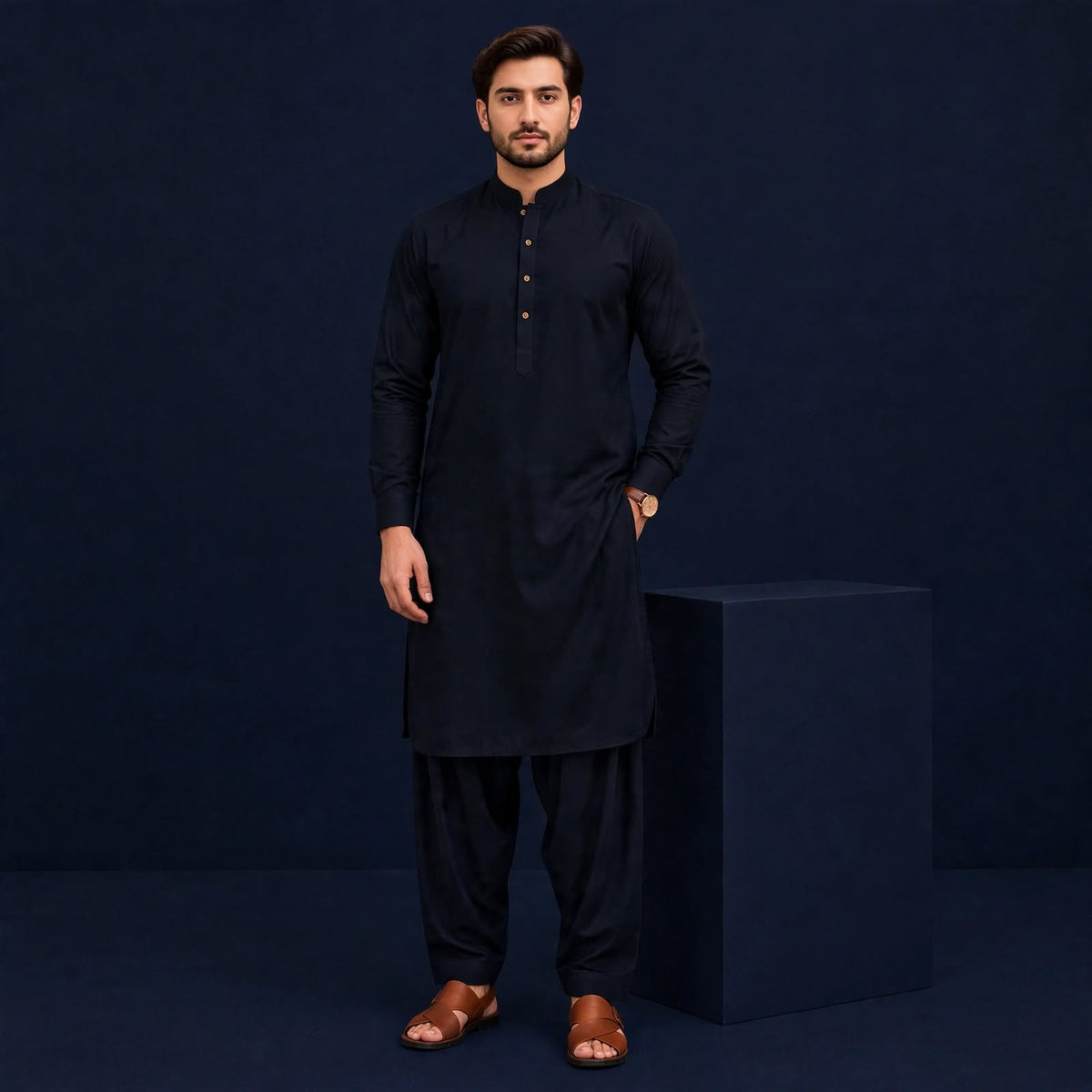 KHATTAB-ARABIC SOFT COTTON - DARK NEAVY BLUE