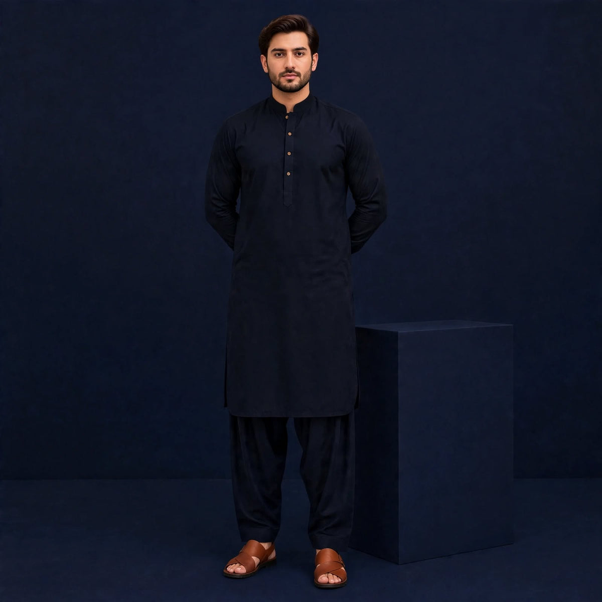 KHATTAB-ARABIC SOFT COTTON - DARK NEAVY BLUE