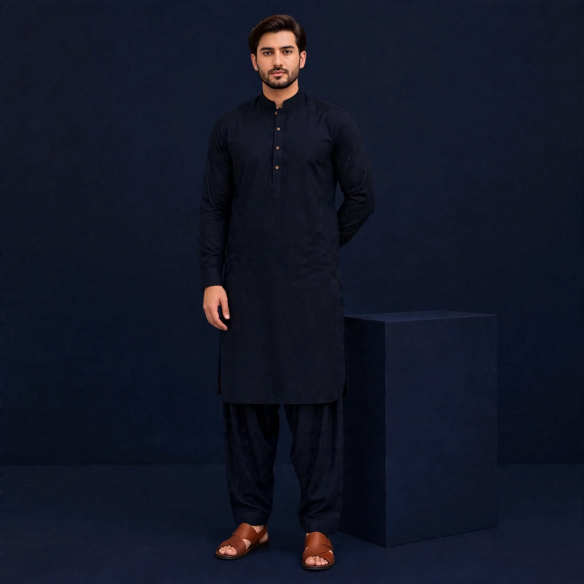 KHATTAB-ARABIC SOFT COTTON - DARK NEAVY BLUE